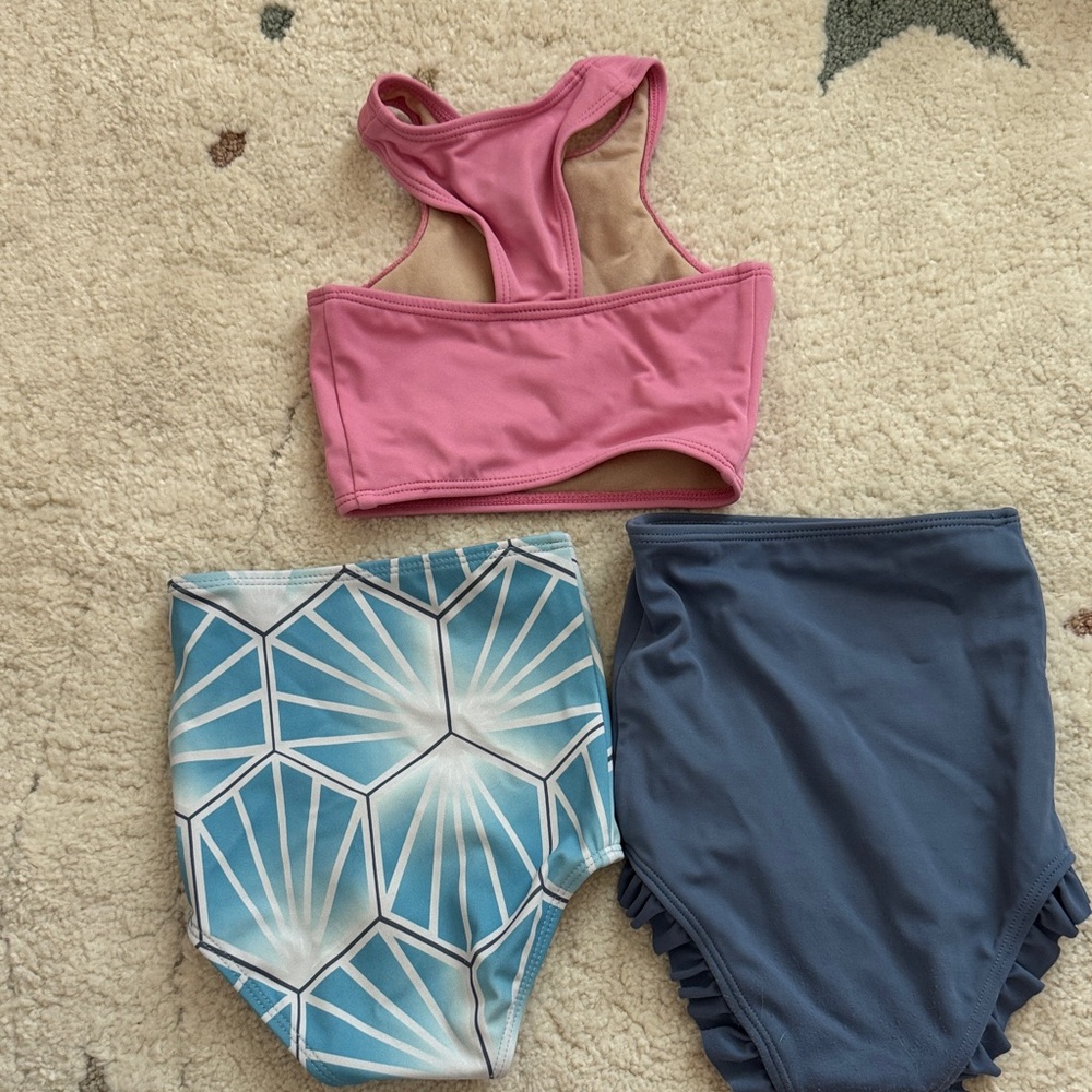 Kortni Jeane Kids Swim Set - Pink, Blue, and Patterned - Picture 2 of 6